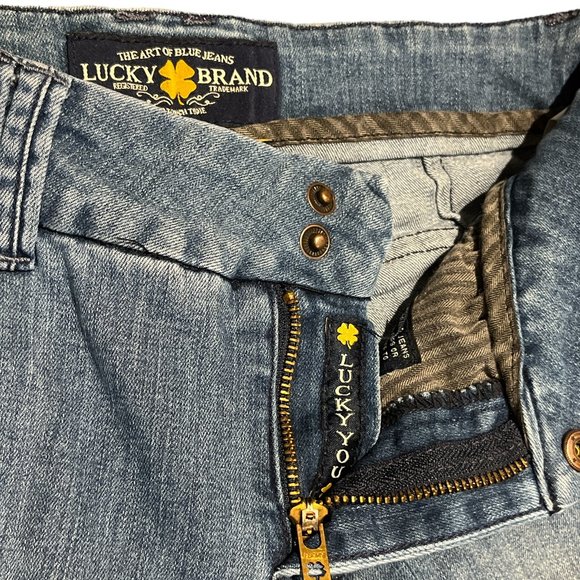 LUCKY BRAND Flare Jeans Size 0 / 25 Snap Zip Closure Mid Rise 4 Pockets - Picture 6 of 15